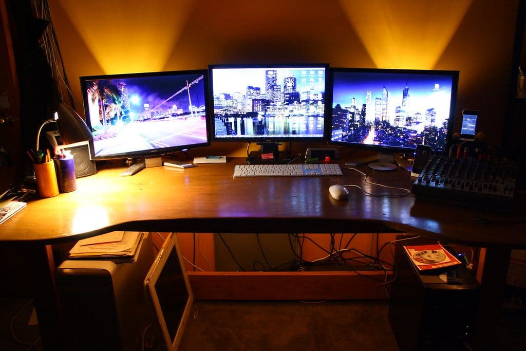 Solid wood TV unit with storage
